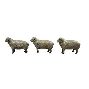 Vintage Lead Figures 3 Sheep 1950s Vintage Lead Toys 1.25" Tall England